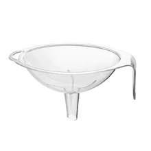 Load image into Gallery viewer, Clear plastic funnel on a black background
