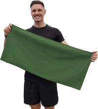 Load image into Gallery viewer, Man holding a green towel against a white background
