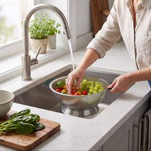 Load image into Gallery viewer, 22cm Stainless Steel Mesh Colander Basket | Fine Strainer &amp; Rice Drainer - Silver
