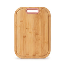 تحميل الصورة في عارض المعرض، Dual-Sided Bamboo Cutting Board with Silicone Handle (36x25.5cm) | Wooden Chopping Board &amp; Kitchen Prep Station
