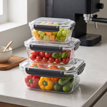 Load image into Gallery viewer, 3-Piece Premium Sealed Rectangular Food Storage Containers Set | 1400 ml to 4000 ml
