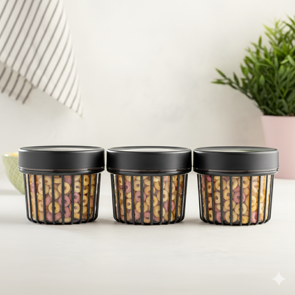 Food Storage Containers with Screw Lid - Set Of 3 x 500 ml.