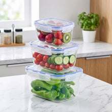 Load image into Gallery viewer, 3-Piece Premium Sealed Rectangular Food Storage Containers Set | 1000 ml to 3000 ml
