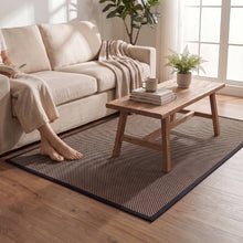 تحميل الصورة في عارض المعرض، Braided Area Rug 150x90cm Black Gold | Non-Slip Washable
