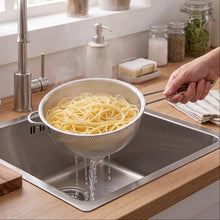 Load image into Gallery viewer, 25.5cm Heavy-Duty Stainless Steel Colander | Long Handle Strainer &amp; Fry Basket - Silver
