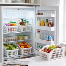 Load image into Gallery viewer, 1-Piece Plastic Refrigerator Organizer Bin - Large Step-Front Storage Basket for Fridge &amp; Pantry (30x20x14 cm)
