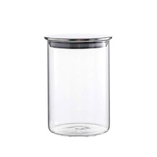 تحميل الصورة في عارض المعرض، Glass Storage Container with Stainless Steel Lid - 640 ml Airtight Kitchen Storage Jar
