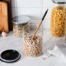 تحميل الصورة في عارض المعرض، Glass Storage Container with Stainless Steel Lid - 640 ml Airtight Kitchen Storage Jar
