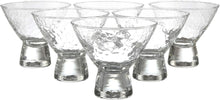 Load image into Gallery viewer, Set of clear glass cocktail glasses on a white background
