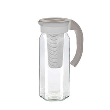 Load image into Gallery viewer, Elegant 1.5L glass jug with infuser for flavored waters, perfect for kitchen and dining decor.
