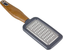 Load image into Gallery viewer, Handheld grater with wooden handle on a white background
