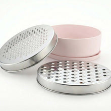 تحميل الصورة في عارض المعرض، Pink container with a perforated silver lid on a white background
