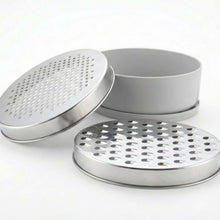 تحميل الصورة في عارض المعرض، Gray kitchen container with perforated lid on a white background
