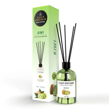 تحميل الصورة في عارض المعرض، Gulf Orchid Kiwi Reed Diffuser with packaging on a white background
