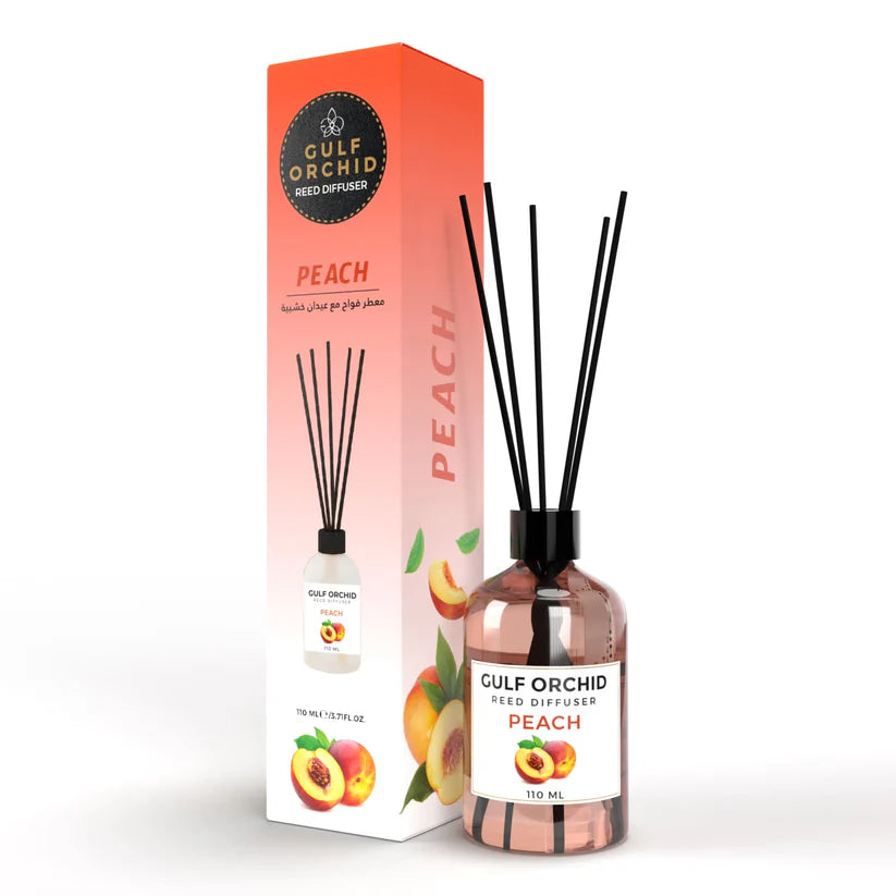 Reed Diffuser - Peach Scent (110ml) | Long-Lasting Home Fragrance with Natural Sticks