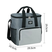 تحميل الصورة في عارض المعرض، 1 Pcs Insulated Cooler Multipurpose Bag – Large Reusable Thermal Tote with Zippered Top – For Groceries, Picnic, Food Delivery &amp; Beach - Grey x Light Grey
