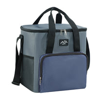تحميل الصورة في عارض المعرض، 1 Pcs Insulated Cooler Multipurpose Bag – Large Reusable Thermal Tote with Zippered Top – For Groceries, Picnic, Food Delivery &amp; Beach - Grey x Light Grey

