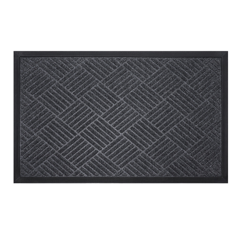 45 x 75 cm Front Door Mat - Non-Slip Doormat – Water Absorbent & Heavy-Duty Dirt Trapper Mat (Grey)