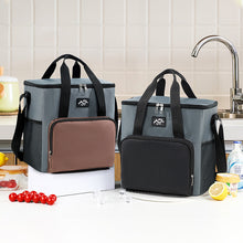 تحميل الصورة في عارض المعرض، 1 Pcs Insulated Cooler Multipurpose Bag – Large Reusable Thermal Tote with Zippered Top – For Groceries, Picnic, Food Delivery &amp; Beach - Grey x Light Grey

