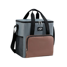 تحميل الصورة في عارض المعرض، 1 Pcs Insulated Cooler Multipurpose Bag – Large Reusable Thermal Tote with Zippered Top – For Groceries, Picnic, Food Delivery &amp; Beach - Grey x Light Grey
