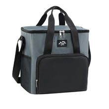 تحميل الصورة في عارض المعرض، 1 Pcs Insulated Cooler Multipurpose Bag – Large Reusable Thermal Tote with Zippered Top – For Groceries, Picnic, Food Delivery &amp; Beach - Grey x Light Grey
