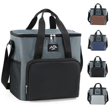 تحميل الصورة في عارض المعرض، 1 Pcs Insulated Cooler Multipurpose Bag – Large Reusable Thermal Tote with Zippered Top – For Groceries, Picnic, Food Delivery &amp; Beach - Grey x Light Grey

