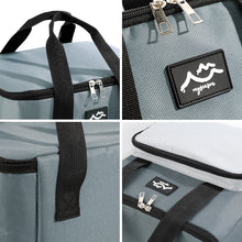 تحميل الصورة في عارض المعرض، 1 Pcs Insulated Cooler Multipurpose Bag – Large Reusable Thermal Tote with Zippered Top – For Groceries, Picnic, Food Delivery &amp; Beach - Grey x Light Grey
