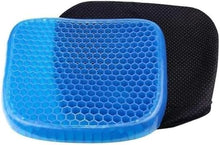 تحميل الصورة في عارض المعرض، Blue and black gel seat cushion with honeycomb pattern
