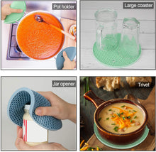 تحميل الصورة في عارض المعرض، Honeycomb Non Slip Coasters - Set of 2 Multifunctional Silicone Pad
