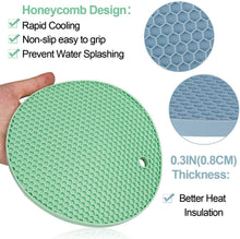 تحميل الصورة في عارض المعرض، Honeycomb Non Slip Coasters - Set of 2 Multifunctional Silicone Pad
