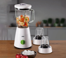 تحميل الصورة في عارض المعرض، Blender - Braun 500 Watts 3 in 1 Blender (Jug Blender - Chopper - Grinder)
