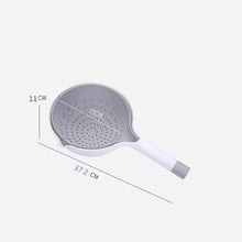 تحميل الصورة في عارض المعرض، Gray and white strainer with measurements on a white background

