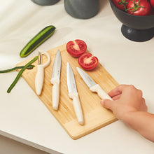 Load image into Gallery viewer, Kitchen Set of 3 Straight Knives + 1 Peeler
