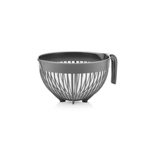 Load image into Gallery viewer, Bowls - Multi Purpose Acrylic Mixing Bowl - ( 3000 ml ) in grey plastic with a handle and non-slip feet.
