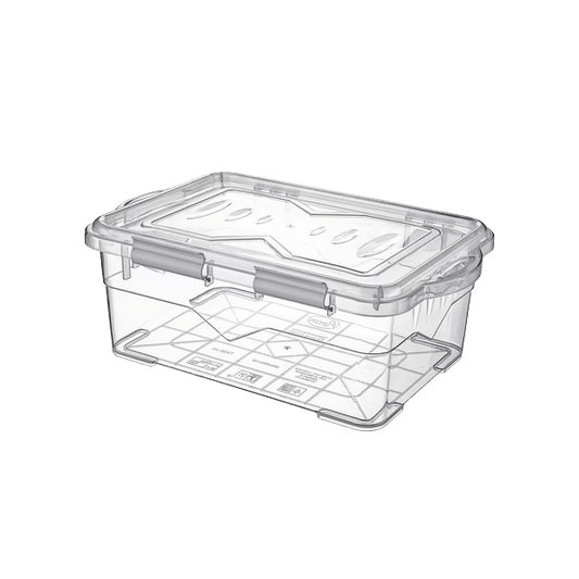 Stackable Plastic Storage Box 7.5L | Clear Latch Container