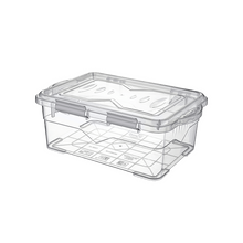 Load image into Gallery viewer, Clear Storage Latch Box - Plastic Stackable Storage Container - 10 Lt., 7.5 Lt. &amp; 5.0 Lt.
