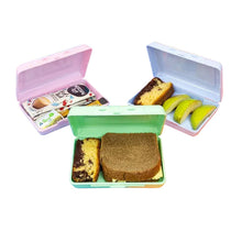 تحميل الصورة في عارض المعرض، Colorful bento boxes with food on a multicolored background, featuring the Hero Plast logo.
