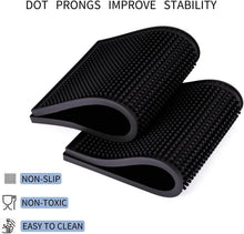 Load image into Gallery viewer, Black foot massager with text highlighting features on a white background
