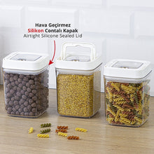 Load image into Gallery viewer, Containers Set For Legumes - Set of 3 x 900 ml Acrylic Canisters
