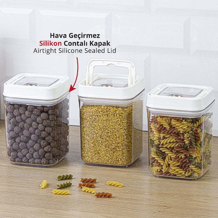 Containers Set For Legumes - Set of 3 x 900 ml Acrylic Canisters