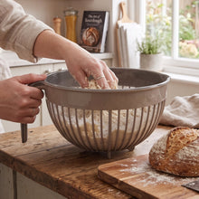 Load image into Gallery viewer, Handled multi-purpose plastic bowl used to prepare ingredients in a kitchen
