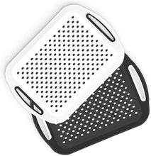 تحميل الصورة في عارض المعرض، Plastic &amp; Silicone Anti Slip Rectangular Tray wit Edges &amp; Handle
