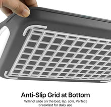 تحميل الصورة في عارض المعرض، Plastic &amp; Silicone Anti Slip Rectangular Tray wit Edges &amp; Handle
