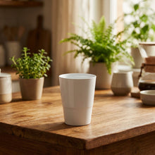 Load image into Gallery viewer, Cups/Mugs/Jars/Jugs - Reusable Plastic Cup - 300 ml. White durable plastic cup suitable for dishwasher.
