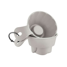 Load image into Gallery viewer, Gray pet feeder and water bowl set on a white background
