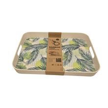 Load image into Gallery viewer, Serving Trays - Bamboo Fibre Rectangular Tray with Edges &amp; Handles

