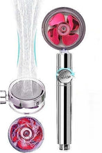 تحميل الصورة في عارض المعرض، Handheld shower head with red nozzles and water flow illustration on a white background
