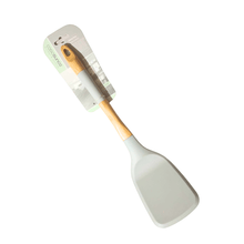 Load image into Gallery viewer, Gray spatula with wooden handle on a white background
