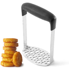 تحميل الصورة في عارض المعرض، Potato peeler with a stack of potato chips on a white background
