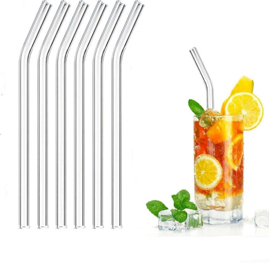 Straws - Reusable Drinking Glass Straws For Drinks - Set of 6